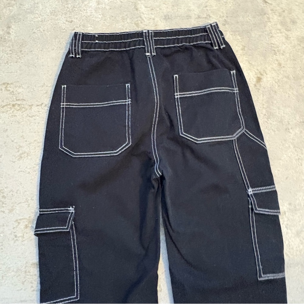 Ardene Cargo Utility Denim Wide Leg High Waist 90s Skater Jeans Size Small - Picture 13 of 14